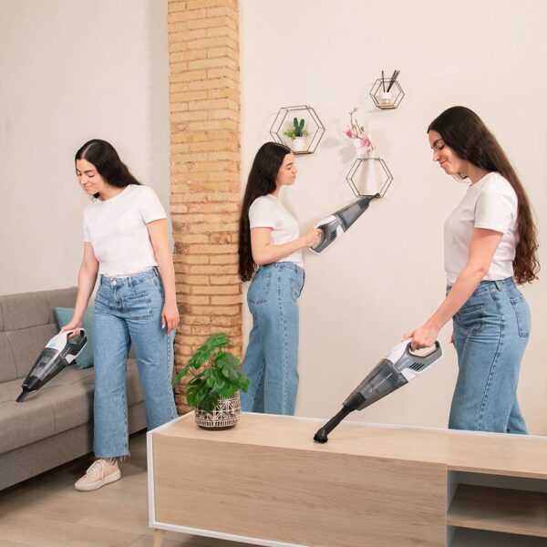 Imagen 4 Aspirador de mano Conga Rockstar Hand 8,4V para sólidos y líquidos. Tecnología ciclónica, batería Li-Ion y depósito de 500 ml. Limpieza eficiente y sin cables.