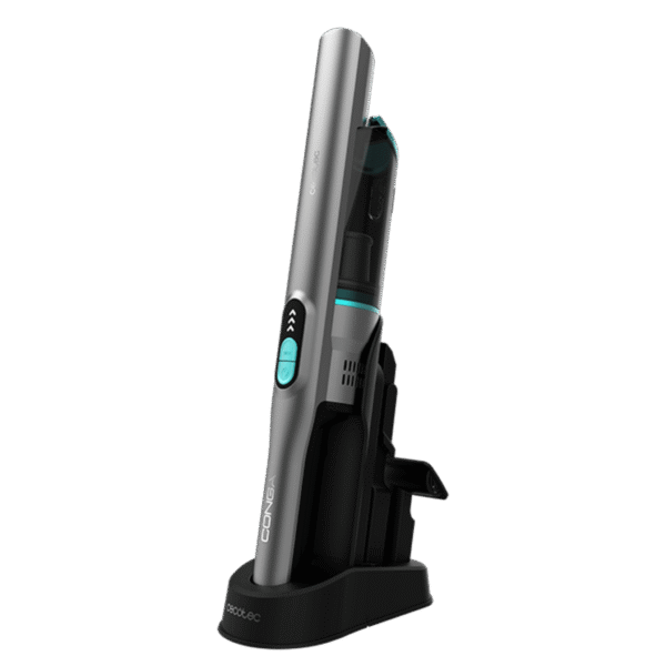 Imagen 3 Aspiradora de mano Conga Rockstar Micro+ con motor Digital Brushless de 200 W, 20 kPa de succión y 40 minutos de autonomía. Diseño ligero con base de autoguardado.