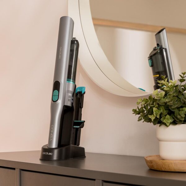 Imagen 4 Aspiradora de mano Conga Rockstar Micro+ con motor Digital Brushless de 200 W, 20 kPa de succión y 40 minutos de autonomía. Diseño ligero con base de autoguardado.