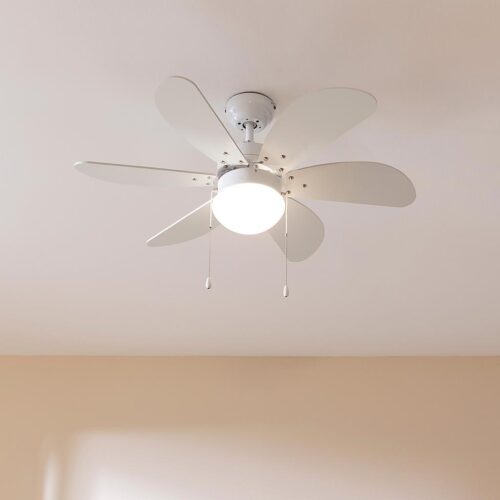 8454-Imagen-2 Imagen 2 Ventilador de techo EnergySilence Aero 3600 Vision Full White de 92 cm y 50 W. Incluye luz, 6 aspas reversibles, 3 velocidades y función verano/invierno.