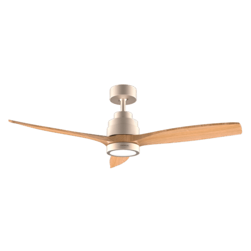 Imagen 2 Ventilador de techo EnergySilence Aero 5295 GoldWhite con motor DC de 35 W. 132 cm, luz LED, mando a distancia, temporizador y función verano/invierno.