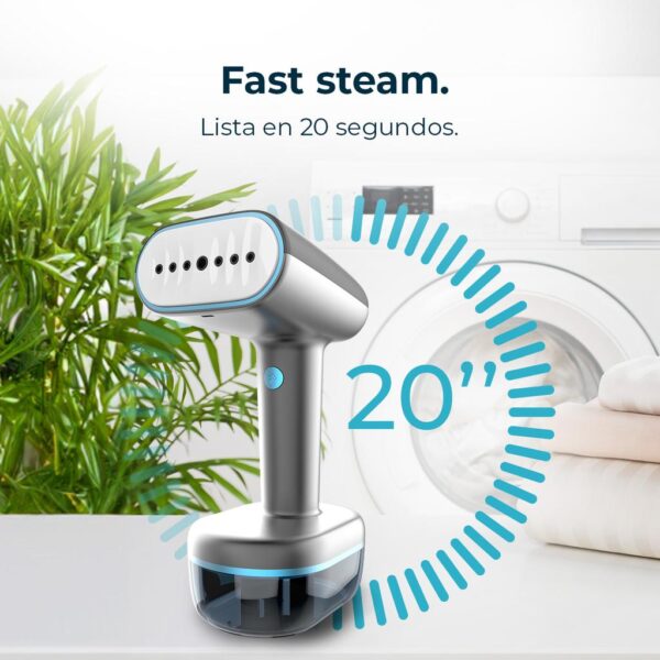 Imagen 7 Plancha vertical IronHero 1800 Force de Cecotec con 1800 W y suela cerámica. Elimina arrugas de forma rápida y eficiente con su potente vapor continuo.