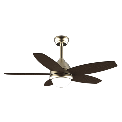 8547-Imagen-2 Imagen 2 Ventilador de techo de 42” con luz LED de 15W y acabado GoldDarkWood. Motor de 53W, 3 tonalidades de luz, mando a distancia y temporizador programable.