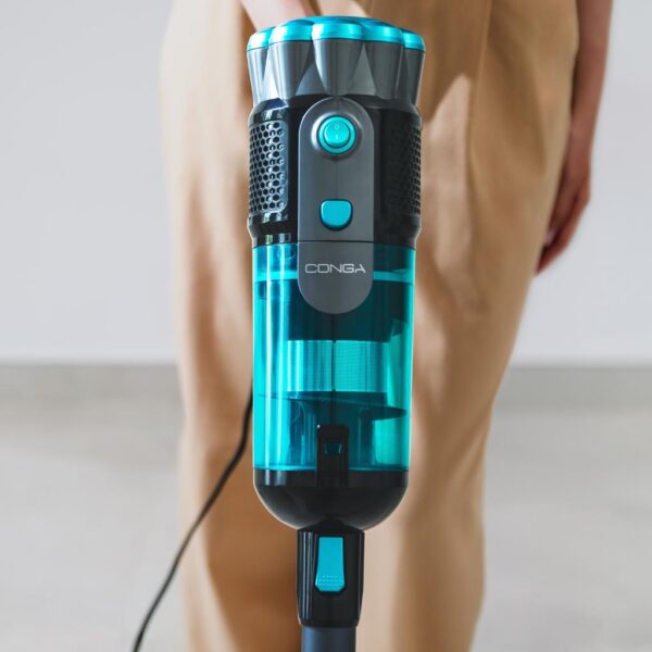 Imagen 7 Aspirador vertical con cable Conga 700 PowerHead de 615 W y 18 kPa. Incluye cepillo motorizado y depósito de 500 ml para una limpieza profunda y eficiente.