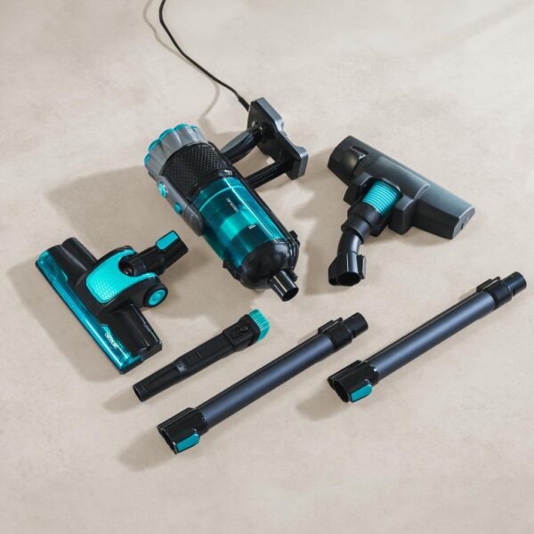 Imagen 8 Aspirador vertical con cable Conga 700 PowerHead de 615 W y 18 kPa. Incluye cepillo motorizado y depósito de 500 ml para una limpieza profunda y eficiente.