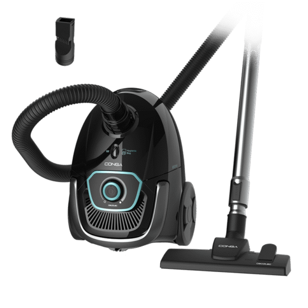 Imagen 2 Aspirador de trineo Conga Powerbag 2500 Plus de 850 W con bolsa de 2,5 L, filtrado de alta eficiencia y accesorios para una limpieza profunda en todo el hogar.