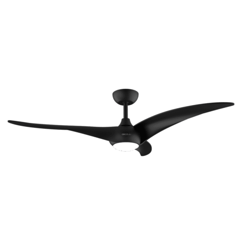 Imagen 2 Ventilador de techo EnergySilence Aero 5295 Black de 54 pulgadas con motor DC de 40 W, luz LED integrada y temporizador. Máximo silencio y gran caudal de aire.