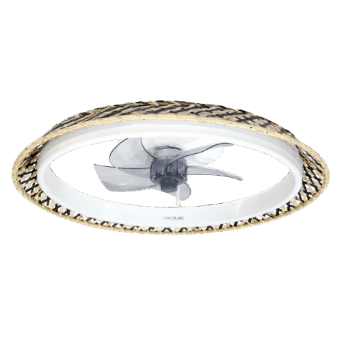 Imagen 2 Ventilador de techo EnergySilence LampAero 610 Natural Design con motor DC 15W y luz LED 45W. Silencioso, 3 velocidades, mando a distancia y función inversa.