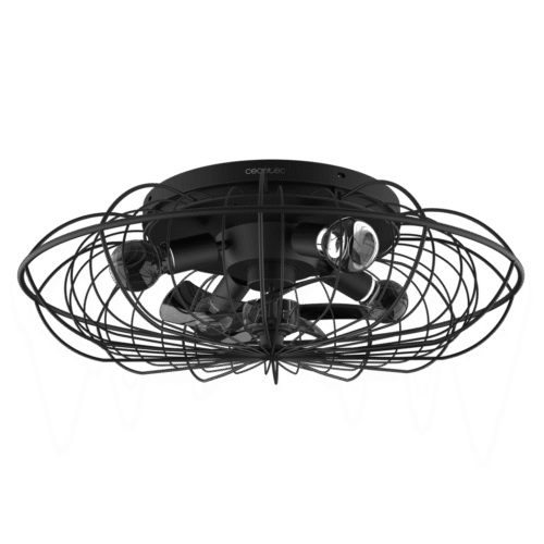 Imagen 2 Ventilador de techo con luz LED y motor DC eficiente de 20 W. Diseño Iron Design, aspas ocultas, mando a distancia y función inversa verano-invierno.