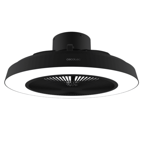 8649-Imagen-2 Imagen 2 Ventilador de techo con luz LED de 40W y motor DC silencioso. Diseño InsideBlack con aspas ocultas, 3 velocidades, mando a distancia y función verano/invierno.