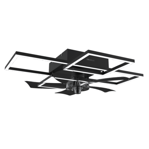 8651-Imagen-2 Imagen 2 Ventilador de techo con luz LED 40W y motor DC silencioso de 15W. Diseño de 17 pulgadas, mando a distancia, 3 tonos de luz y función verano/invierno.