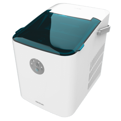 Imagen 2 Máquina de hielo compacta de 120 W con producción de 12 kg diarios. Diseño portátil, función de autolimpieza y panel de control intuitivo para cubitos rápidos.