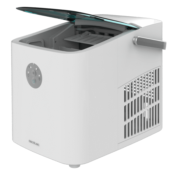 Imagen 4 Máquina de hielo compacta de 120 W con producción de 12 kg diarios. Diseño portátil, función de autolimpieza y panel de control intuitivo para cubitos rápidos.