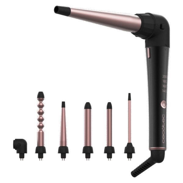 969-Imagen-4 Imagen 4 Rizador multicabezal Cecotec SurfCare MultiWaves con 5 cabezales, diseño ergonómico de 90 grados y revestimiento de turmalina para ondas y rizos profesionales.