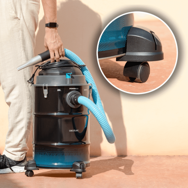 Imagen 8 Aspirador de cenizas Cecotec Conga Ash 6000 EasyGo Home XL. Potencia de 1500 W, depósito de 30 L y ruedas integradas para una limpieza cómoda y eficaz.