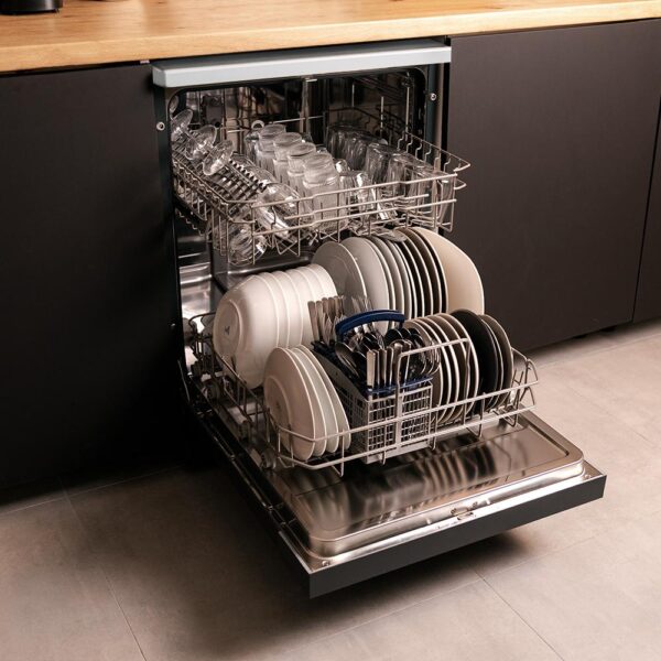 Imagen 7 Optimiza la limpieza de tu vajilla con el Bolero Aguazero 6110 de 60 cm. 13 cubiertos, 6 programas, Media Carga y Dry+ para un secado eficiente y reluciente.