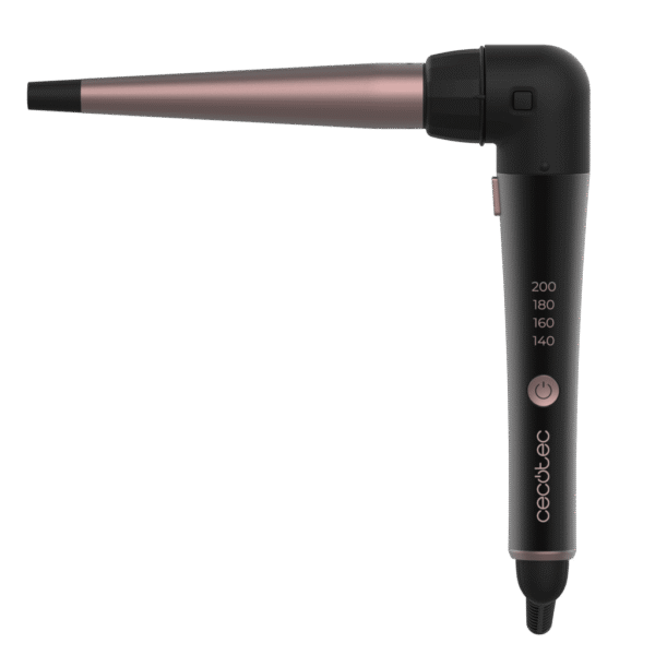Imagen 2 Rizador de pelo cónico Cecotec SurfCare TwistConic con diseño de 90º para un uso ergonómico. Incluye guante térmico, estuche y clips para ondas perfectas.