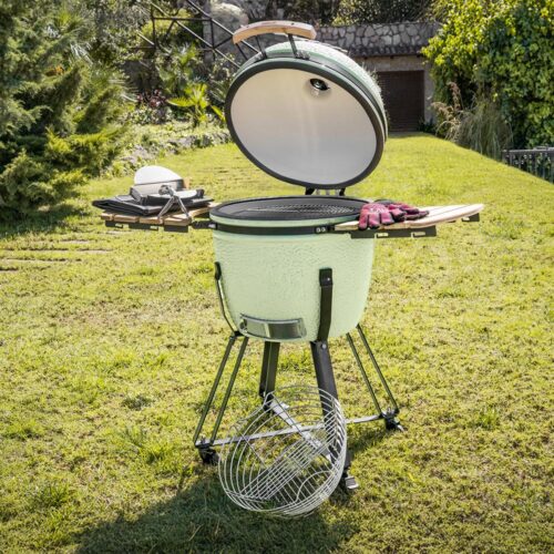 Imagen 2 Completo pack de accesorios DragonPack 6000 L para la barbacoa kamado DragonFire 6000. Incluye pinzas, cubierta, recolector de cenizas, canasta y guantes.