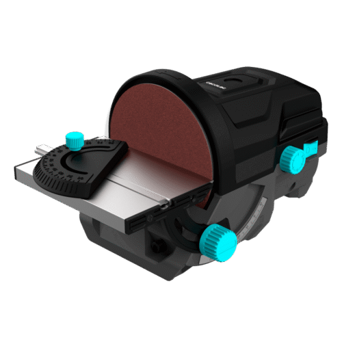 Imagen 2 Lijadora de disco de sobremesa PerfectSurface 1000 Stand Disc con 140 W, disco de 125 mm y mesa ajustable hasta 45º para acabados precisos en madera y metal.