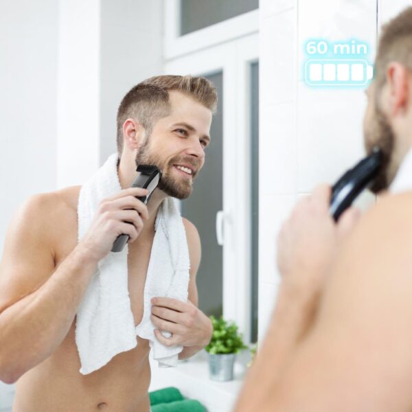 Imagen 7 Barbero Cecotec PrecisionCare Barber con cuchillas de acero inoxidable, 2 peines ajustables de 1 a 20 mm y autonomía de 60 minutos. Perfilado de precisión.