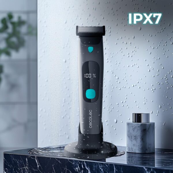 Imagen 7 Rasuradora facial PrecisionCare OneShave Screen con cuchillas de acero inoxidable, 90 min de autonomía, resistencia IPX7 y 3 peines guía de 1, 3 y 5 mm.