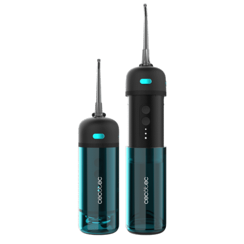 Imagen 2 Irrigador dental de viaje ToothCare Jet Splash de Cecotec con 150 ml de capacidad, 3 modos de limpieza y 8 intensidades. Diseño compacto y 2 boquillas incluidas.