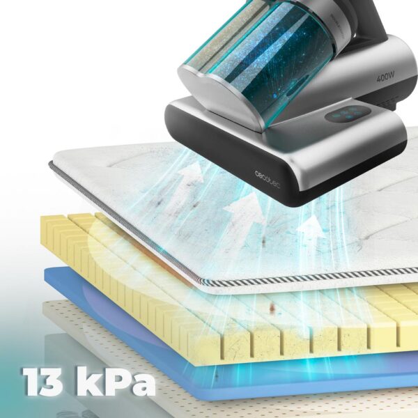 Imagen 8 Aspirador de colchones Conga Rockstar 4000 Mattress con 400 W y 13 kPa. Luz UV-C desinfectante y aire caliente para eliminar ácaros y alérgenos de tapicerías.