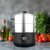 Imagen 3 Vaporera eléctrica Vapovita SteelPot de 1300 W y 10 L. Cocina saludable con 3 recipientes de acero inoxidable, temporizador y accesorios incluidos.