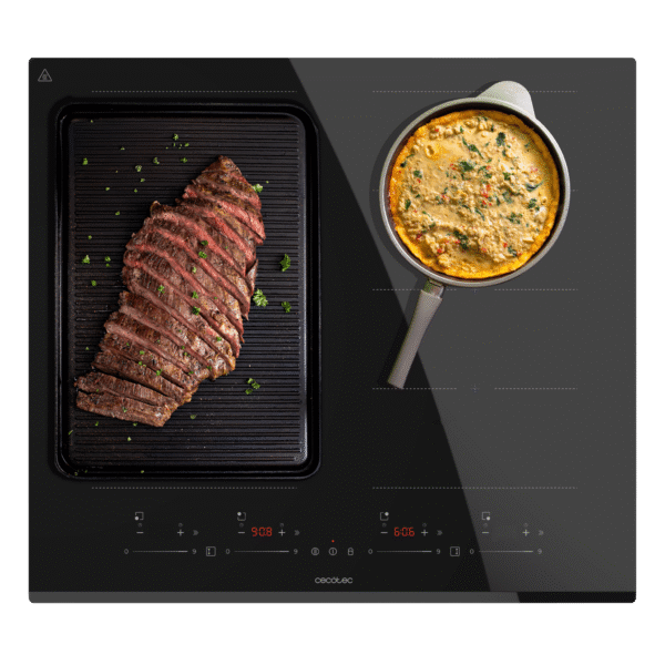 Placa de gas de acero inoxidable Bolero Squad G 5200S Inox con cinco quemadores y parrillas de hierro fundido