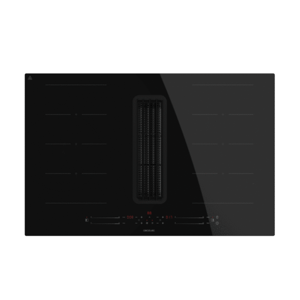 Imagen 2 Placa de inducción Cecotec con campana integrada de 7400W. Incluye sistema TotalFlex, succión de 630m3/h, 15 niveles de potencia y clasificación energética Clase A.