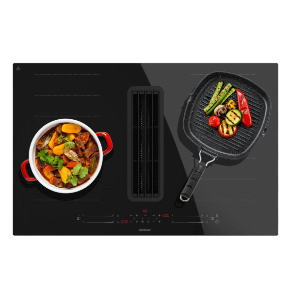 Placa de gas de acero inoxidable Bolero Squad G 5200S Inox con cinco quemadores y parrillas de hierro fundido