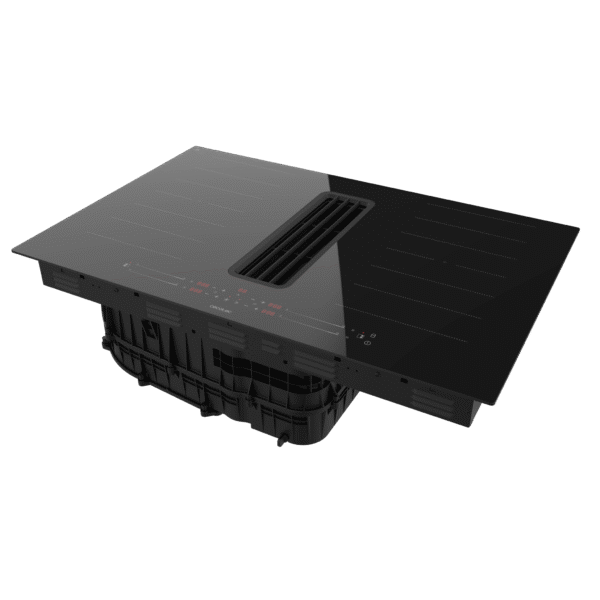 Imagen 4 Placa de inducción Cecotec Bolero Squad IH 4800 FullFlex80 con campana integrada, 7400W, succión de 630 m³/h y 2 zonas FullFlex para una cocina moderna y eficiente.