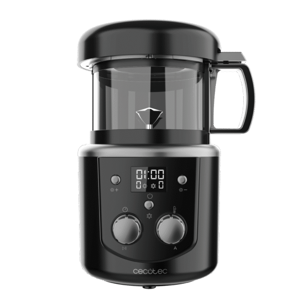 Imagen 2 Tostador de café Roaster Booster de Cecotec con 1400 W, capacidad de hasta 150 g y modos de tueste automático y manual para un aroma personalizado y fresco.