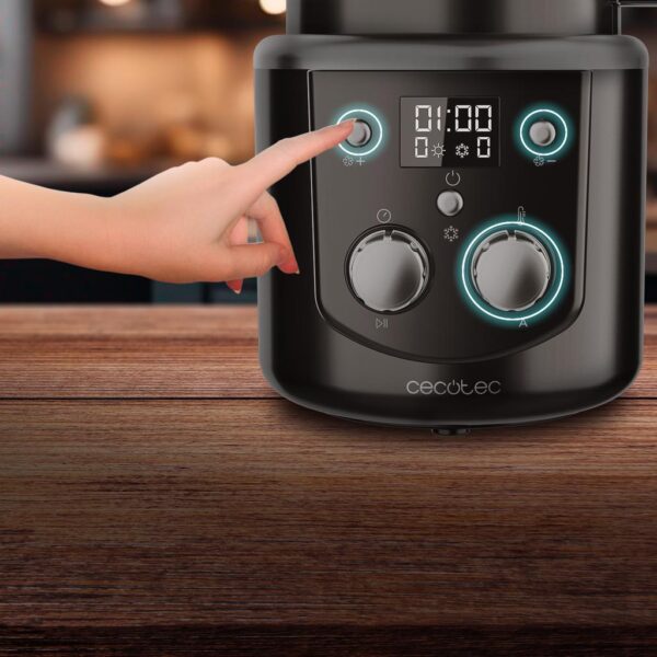 Imagen 4 Tostador de café Roaster Booster de Cecotec con 1400 W, capacidad de hasta 150 g y modos de tueste automático y manual para un aroma personalizado y fresco.