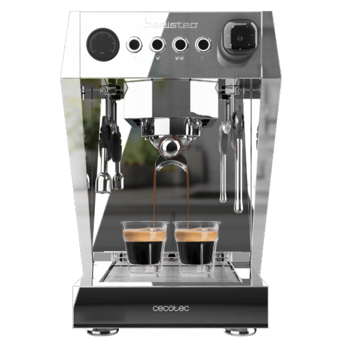 Vista frontal del microondas digital Cecotec Proclean 2500 con panel de control táctil y mando giratorio