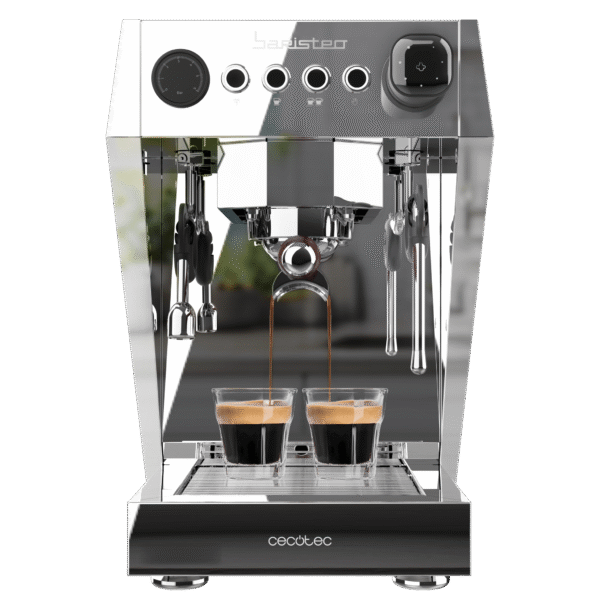 Vista frontal del microondas digital Cecotec Proclean 2500 con panel de control táctil y mando giratorio