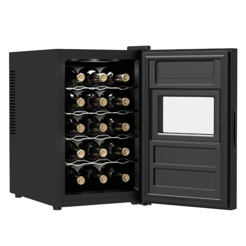 Imagen 2 Vinoteca Bolero GrandSommelier 1550 CoolCrystal con capacidad para 15 botellas, tecnología Hyper-cooling, panel táctil y temperatura regulable de 8 a 18 ºC.