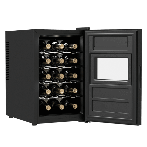 Imagen 2 Vinoteca Bolero GrandSommelier 1550 CoolCrystal con capacidad para 15 botellas, tecnología Hyper-cooling, panel táctil y temperatura regulable de 8 a 18 ºC.