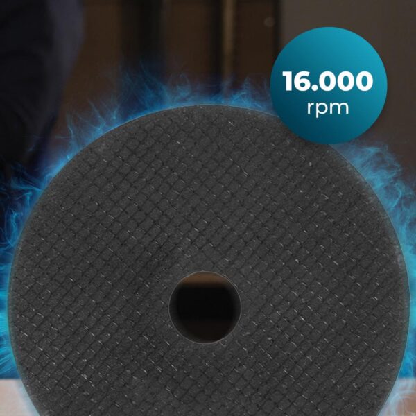 Imagen 5 Amoladora angular Cecotec RadialPower 1000 Filtra de 1000W y 16.000 rpm. Compatible con discos de 125mm. Incluye filtros antipolvo, 8 discos y maletín.