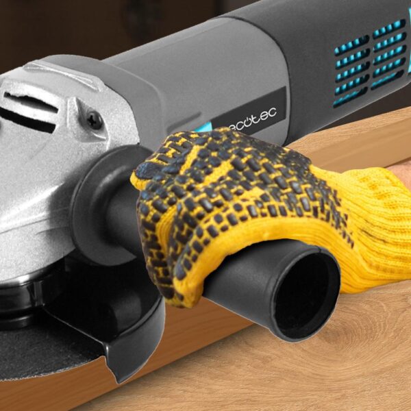 Imagen 8 Amoladora angular Cecotec RadialPower 1000 Filtra de 1000W y 16.000 rpm. Compatible con discos de 125mm. Incluye filtros antipolvo, 8 discos y maletín.