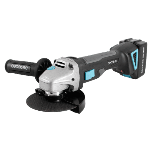 Imagen 2 Amoladora angular a batería RadialPower 2120 Freemove de Cecotec. Motor Brushless 21V, 12000 rpm, compatible con discos de 125mm. Incluye 8 discos y maletín.