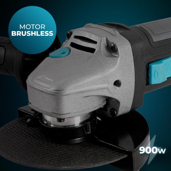 Imagen 3 Amoladora angular a batería RadialPower 2120 Freemove de Cecotec. Motor Brushless 21V, 12000 rpm, compatible con discos de 125mm. Incluye 8 discos y maletín.