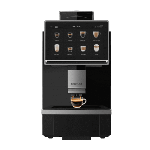 Vista frontal del microondas digital Cecotec Proclean 2500 con panel de control táctil y mando giratorio