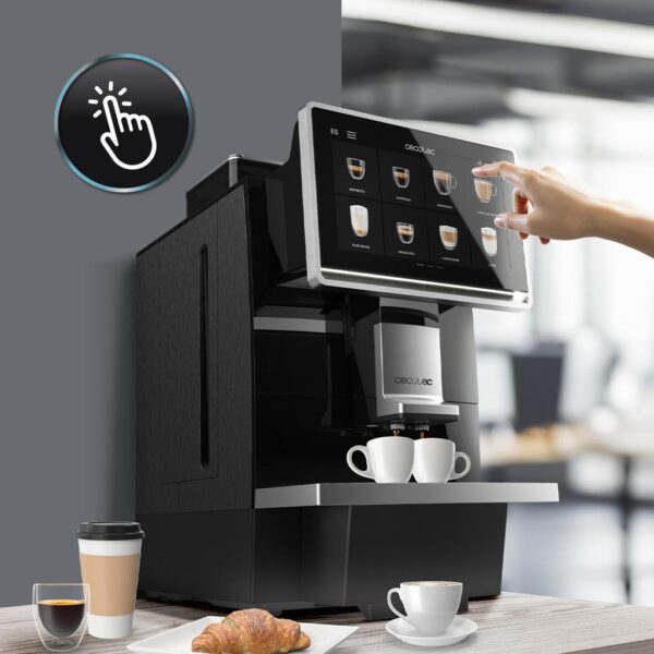 Imagen 3 Cafetera superautomática Cecotec Cremmaet Coffice con 26 bebidas, 19 bares de presión y depósitos XL. Calidad barista profesional para oficinas y negocios.