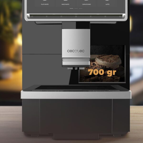 Imagen 8 Cafetera superautomática Cecotec Cremmaet Coffice con 26 bebidas, 19 bares de presión y depósitos XL. Calidad barista profesional para oficinas y negocios.