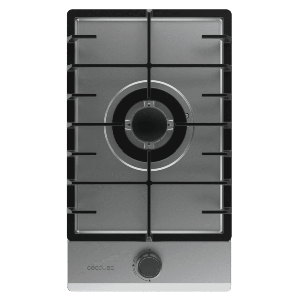 Imagen 3 Placa de gas Bolero Squad G 1200F Inox de Cecotec con 1 quemador de alta eficiencia, sistema de seguridad FlameOut y acabado en acero inoxidable duradero.