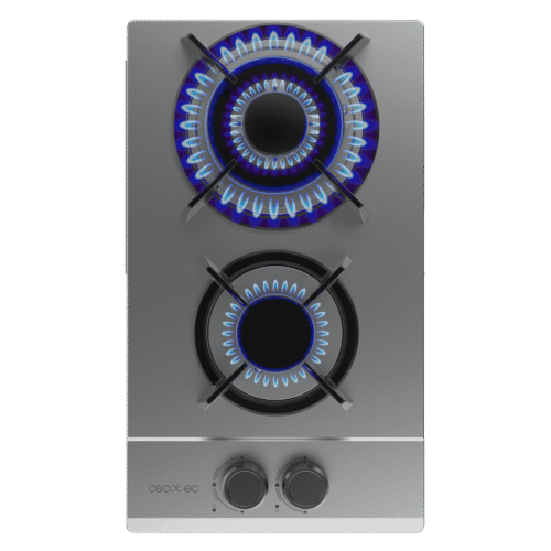 Imagen 2 Placa de gas Bolero Squad G 2200S Inox con 2 quemadores, mandos laterales e ignición integrada. Diseño en acero inoxidable de alta resistencia y seguridad total.