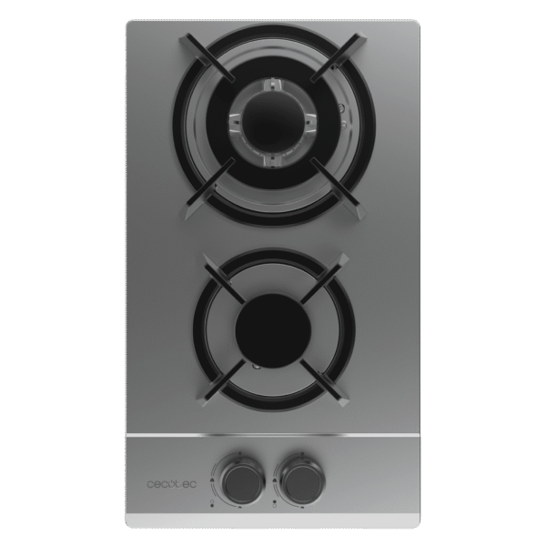 Imagen 3 Placa de gas Bolero Squad G 2200S Inox con 2 quemadores, mandos laterales e ignición integrada. Diseño en acero inoxidable de alta resistencia y seguridad total.