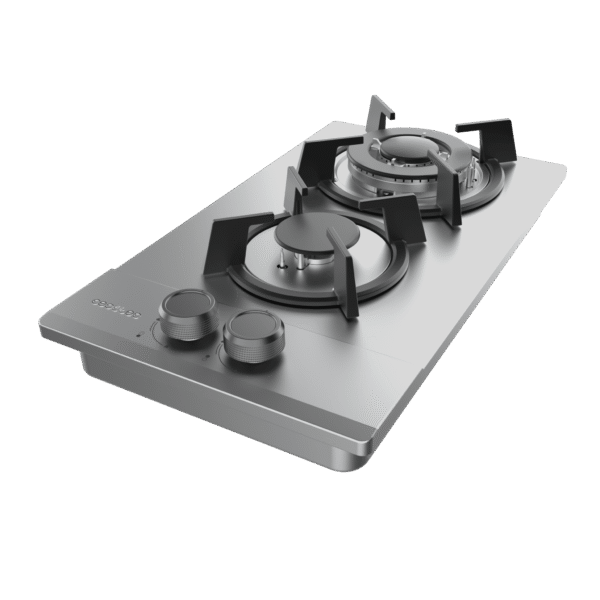 Imagen 5 Placa de gas Bolero Squad G 2200S Inox con 2 quemadores, mandos laterales e ignición integrada. Diseño en acero inoxidable de alta resistencia y seguridad total.