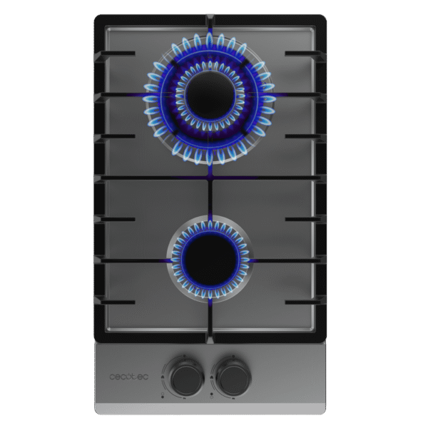 Imagen 2 Placa de gas Bolero Squad G 2200F Inox de 2 fuegos con sistema FFD, mandos integrados y acabado en acero inoxidable. Eficiencia y máxima seguridad en tu cocina.